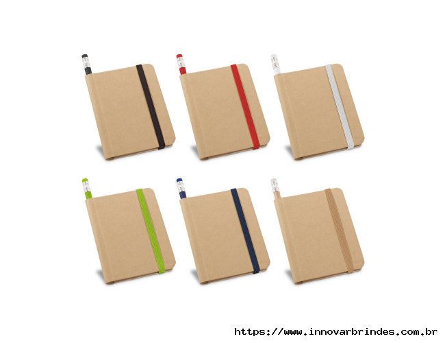 Caderno A7 em carto com folhas lisas